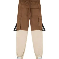 Pantalon Cargo Bicolore Sangles Marron