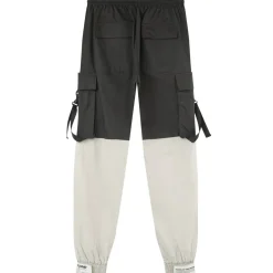 Pantalon Cargo Bicolore Sangles Noir