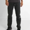 Pantalon Cargo Boutons Chevilles Gris Fonce