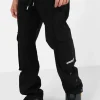 Pantalon Cargo Boutons Chevilles Noir
