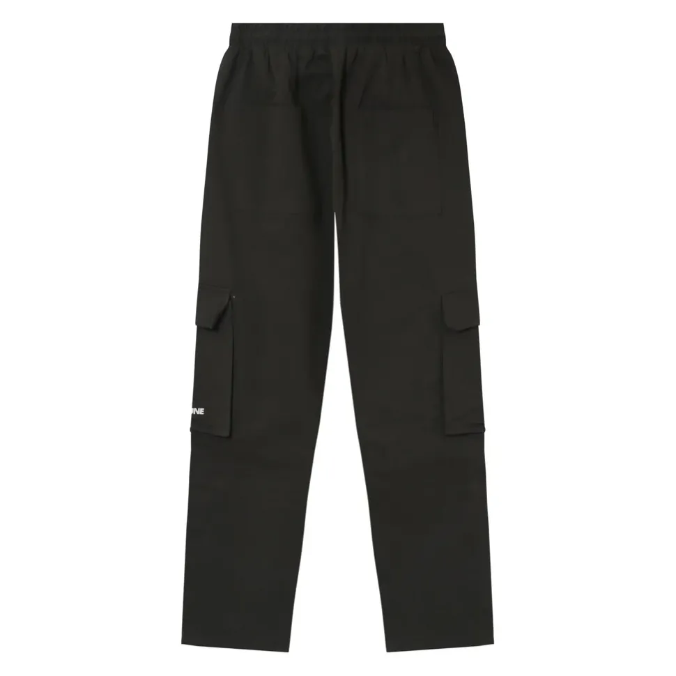 Pantalon Cargo Boutons Chevilles Gris Fonce