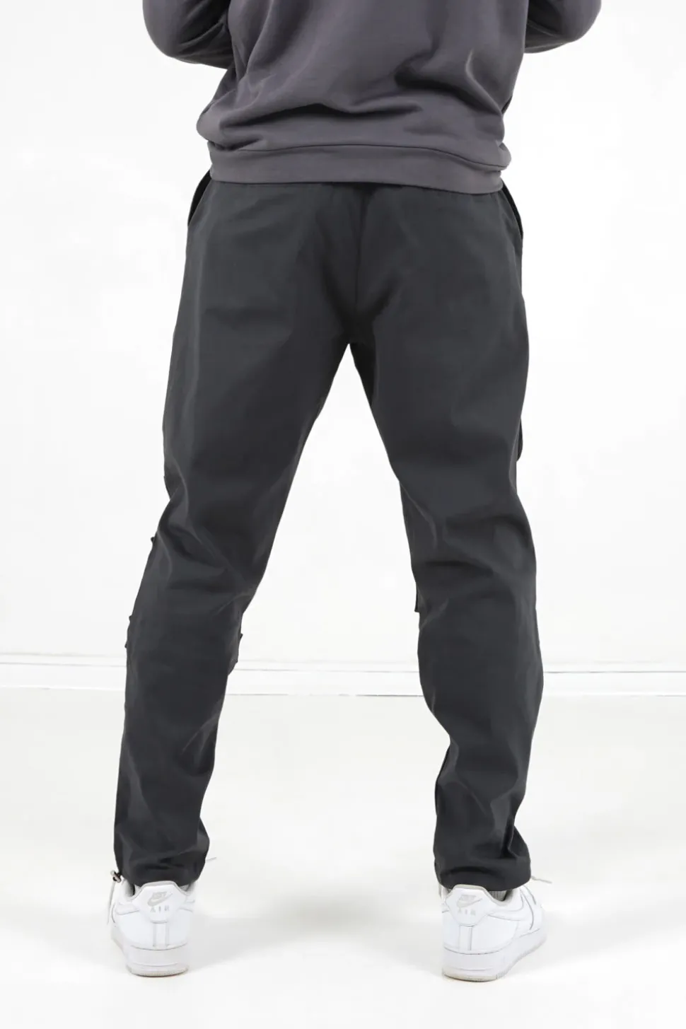 Pantalon Cargo Broderies Poche Gris Fonce