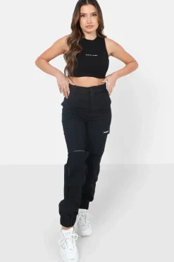 Pantalon Cargo Chevilles Elastique Noir