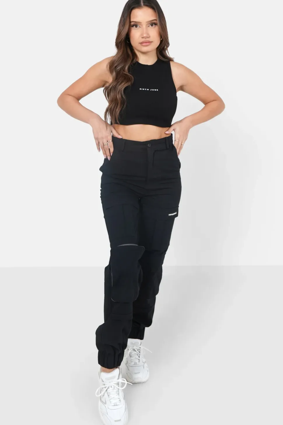 Pantalon Cargo Chevilles Elastique Noir