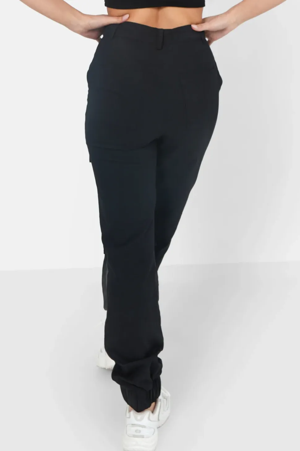 Pantalon Cargo Chevilles Elastique Noir