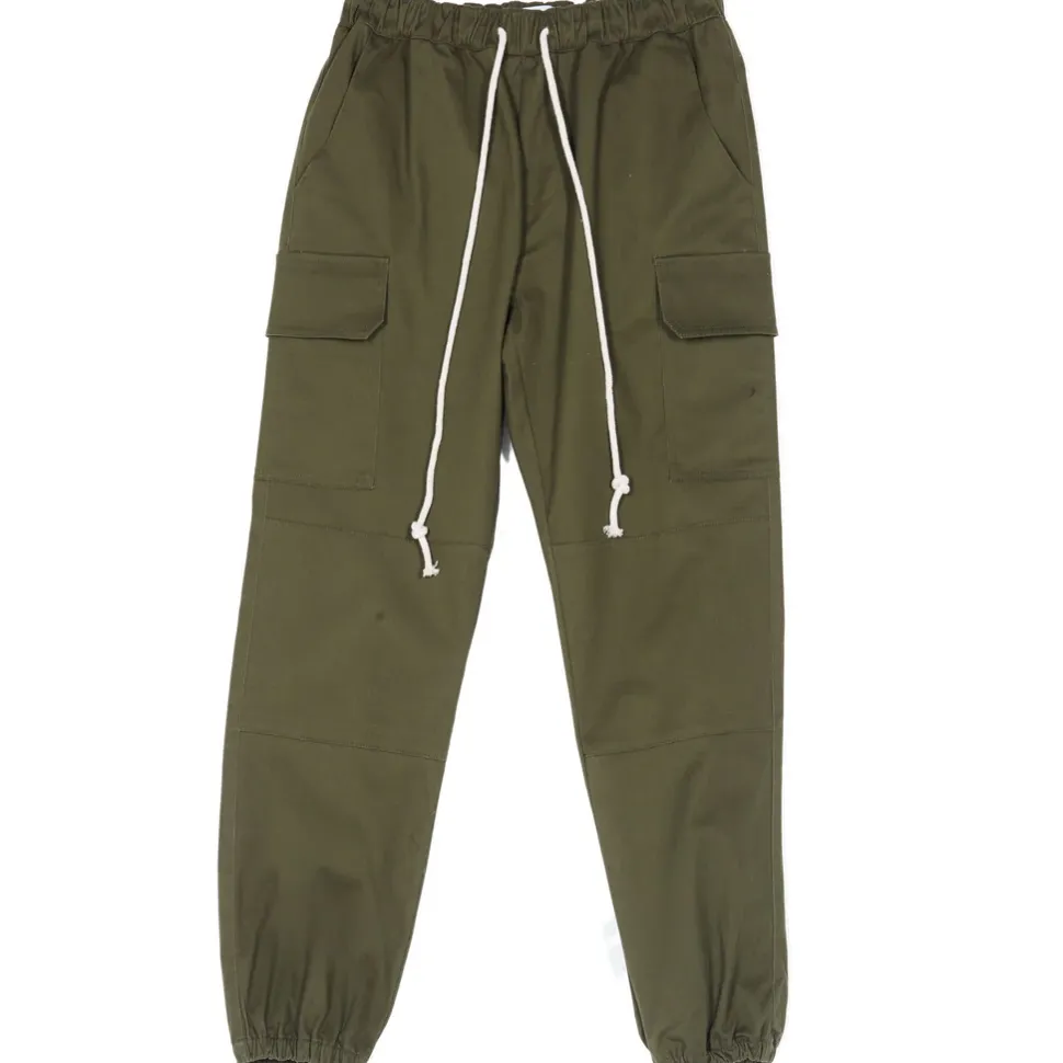 Pantalon Cargo Cordons Vert Kaki