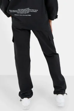 Pantalon Cargo Droit Noir