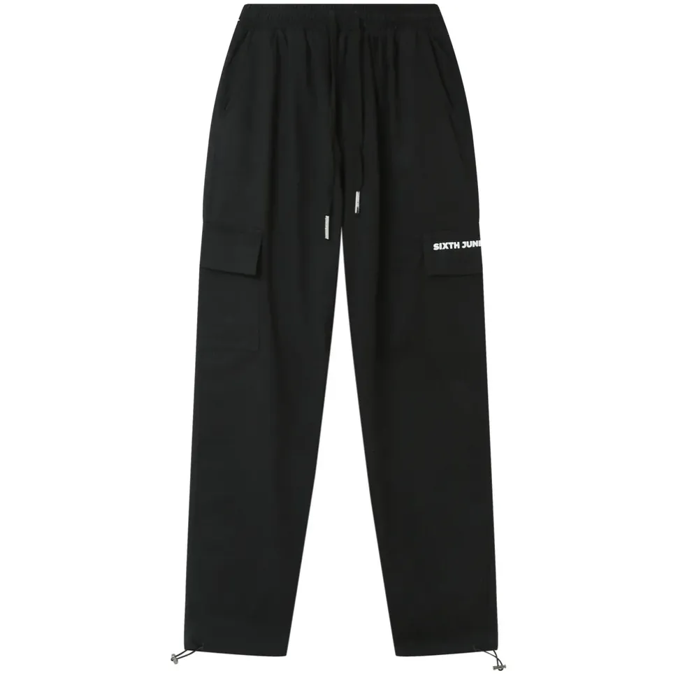 Pantalon Cargo Droit Noir