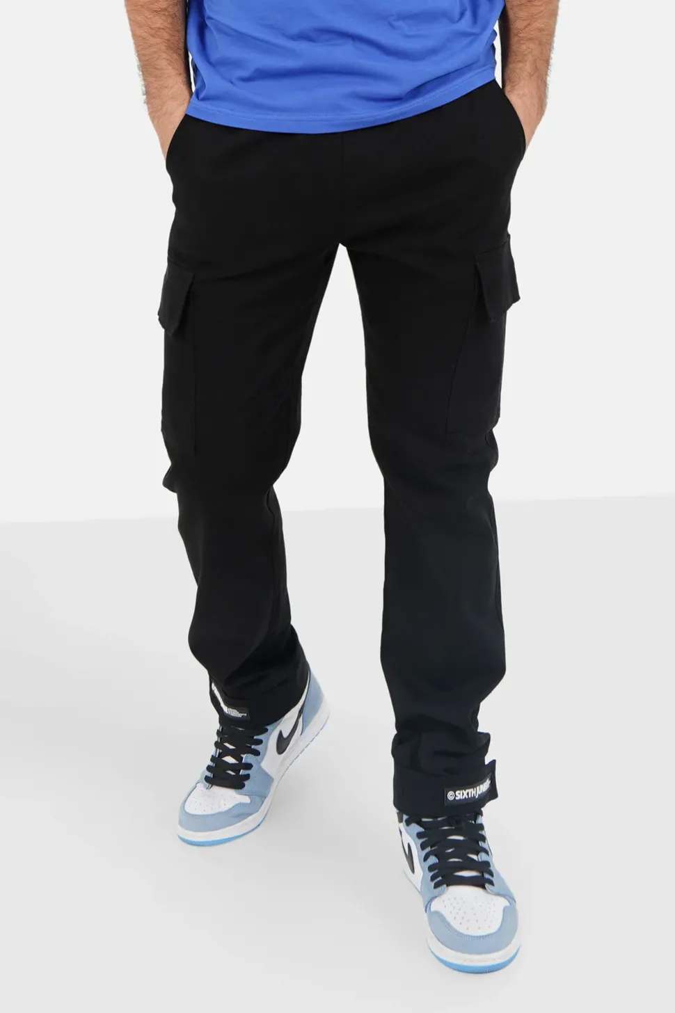 Pantalon Cargo Droit Scratch Noir