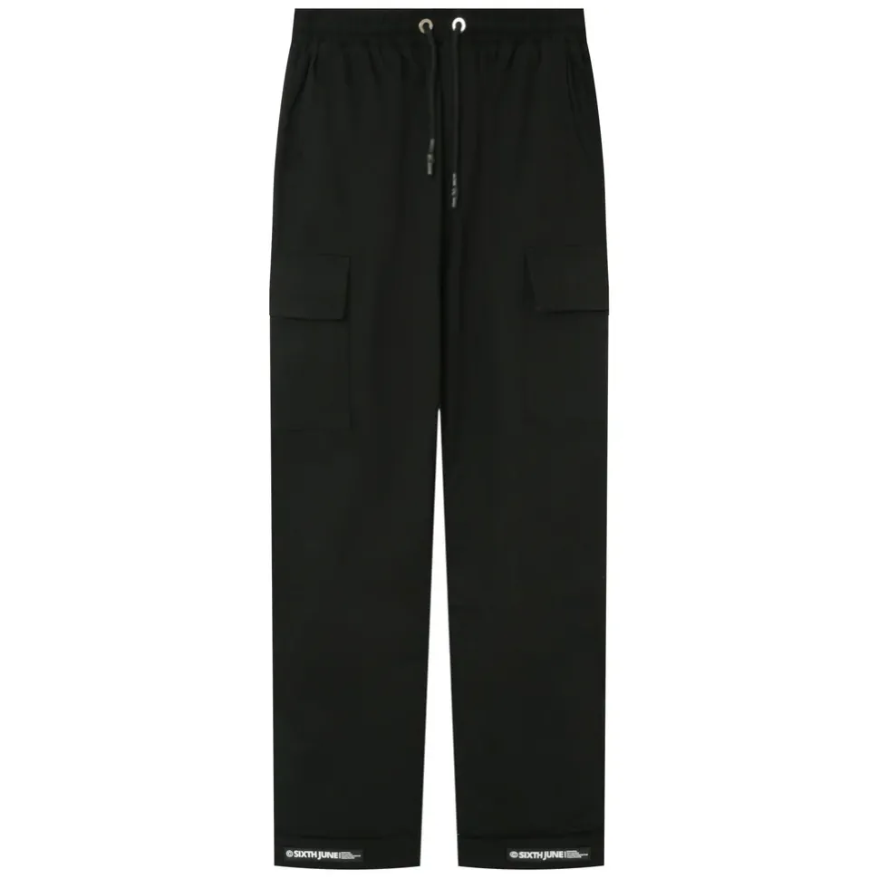 Pantalon Cargo Droit Scratch Noir