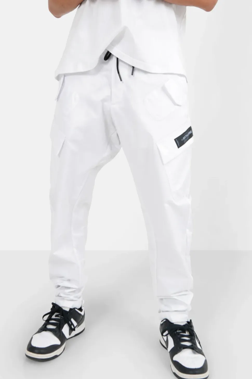 Pantalon Cargo Leger Blanc