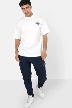 Pantalon Cargo Leger Bleu Fonce