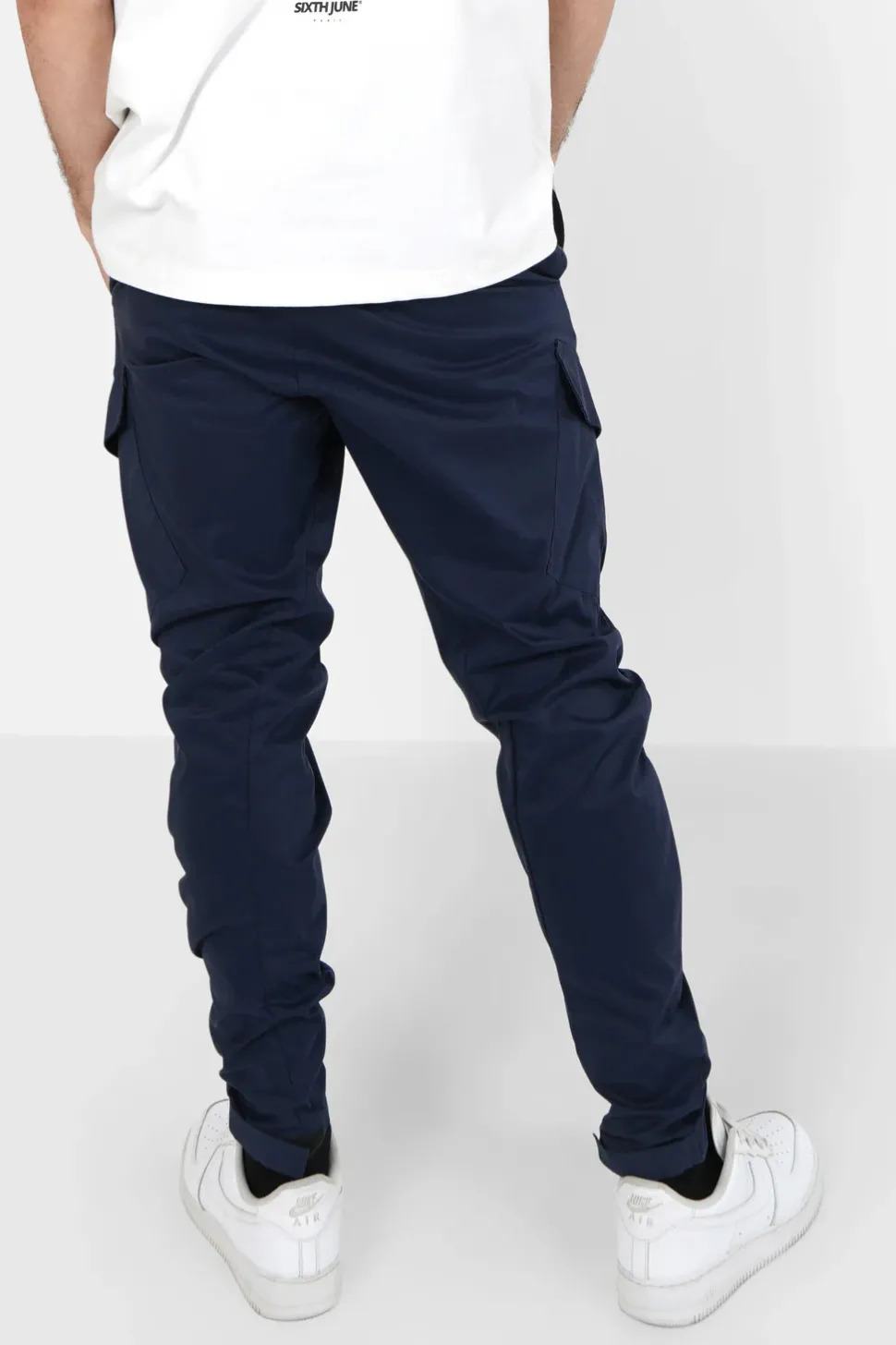 Pantalon Cargo Leger Bleu Fonce
