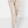 Pantalon Cargo Logo Large Beige