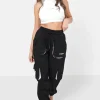 Pantalon Cargo Logo Large Noir