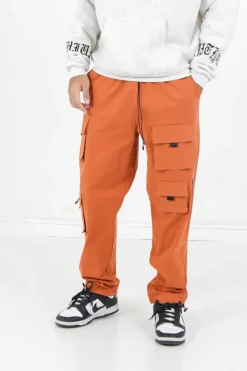 Pantalon Cargo Multi Poches Twill Orange