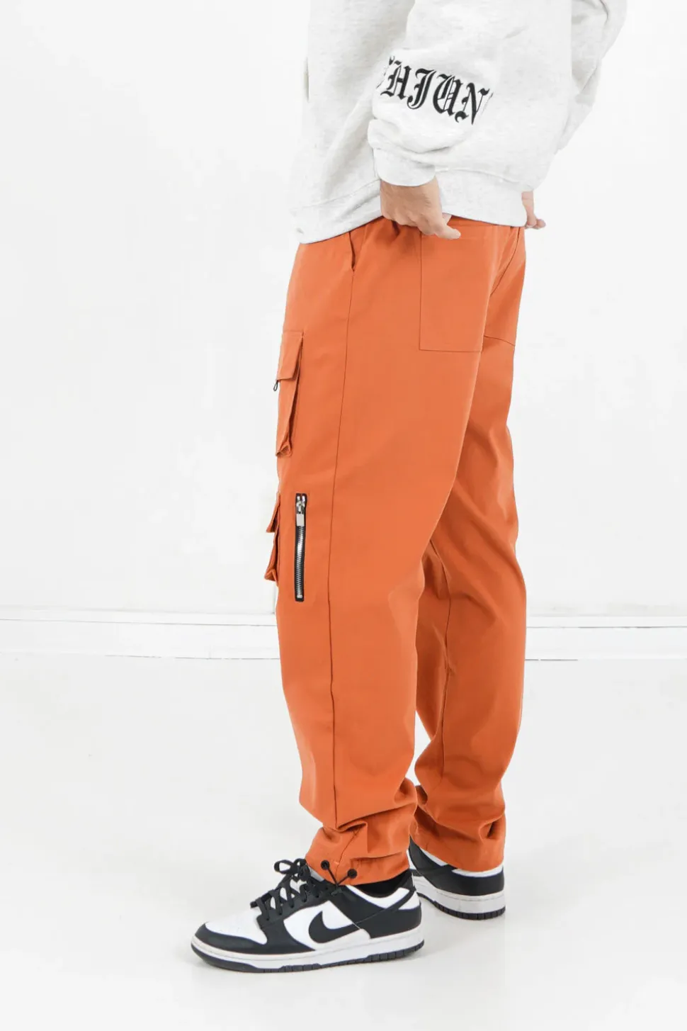 Pantalon Cargo Multi Poches Twill Orange