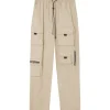 Pantalon Cargo Multi Poches Twill Beige