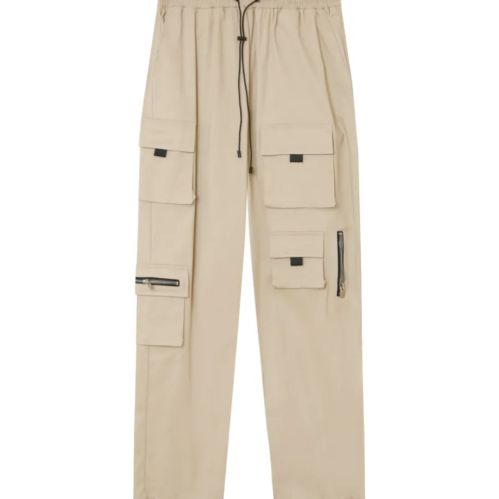 Pantalon Cargo Multi Poches Twill Beige