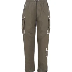 Pantalon Cargo Muti Poches Droit Vert