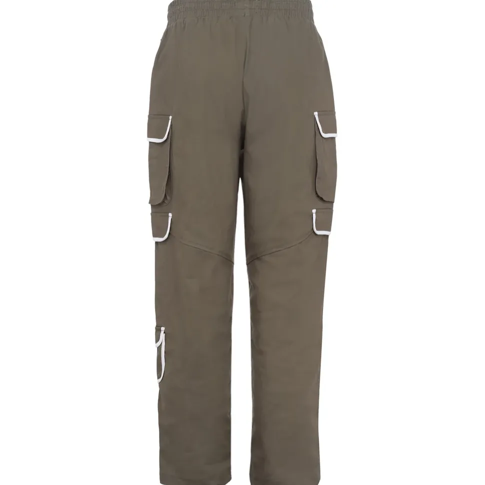 Pantalon Cargo Muti Poches Droit Vert