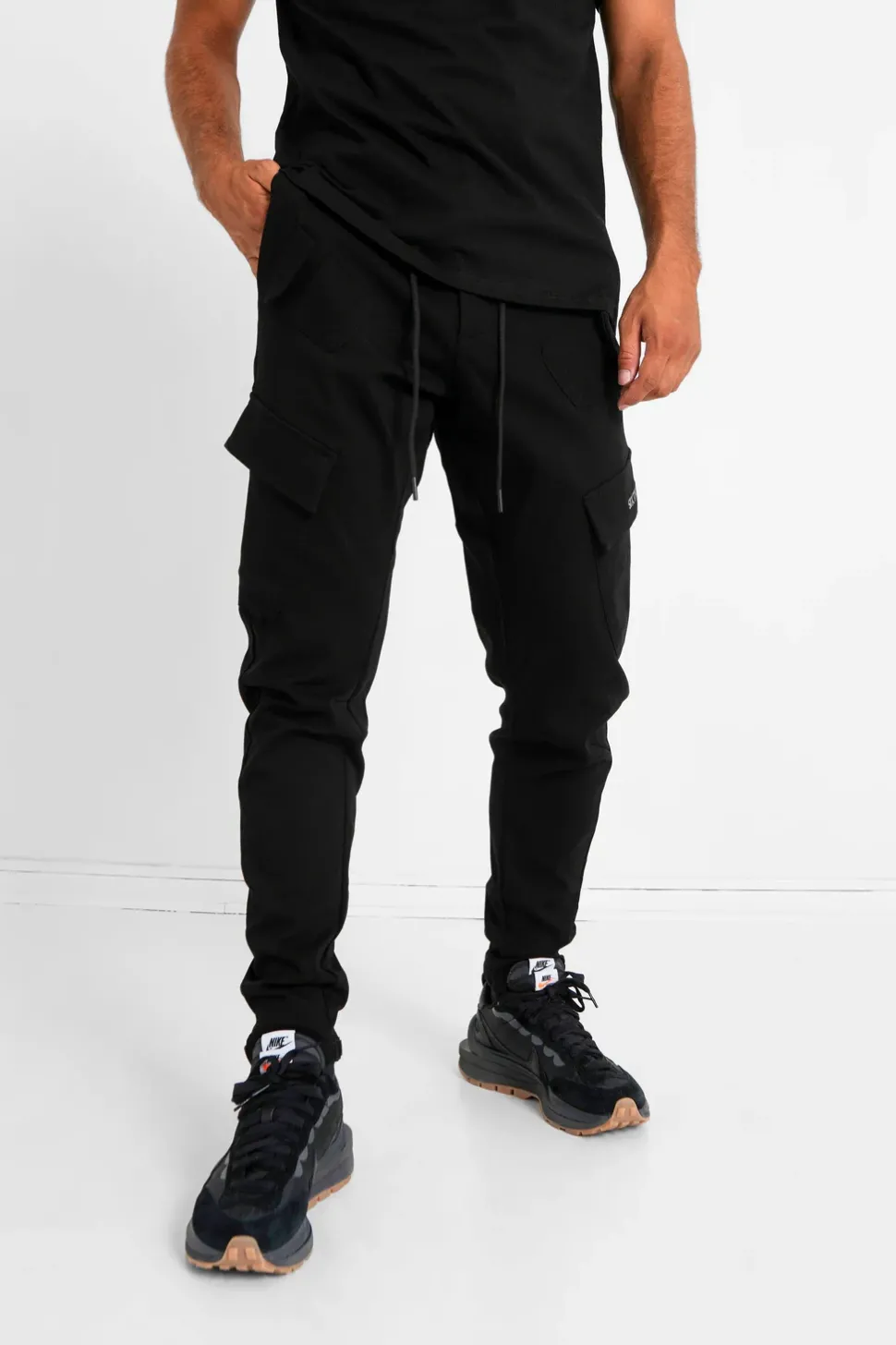 Pantalon Cargo Poches Avant Noir