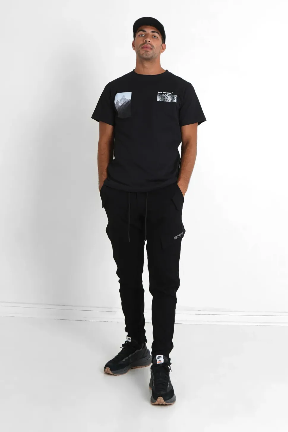 Pantalon Cargo Poches Avant Noir