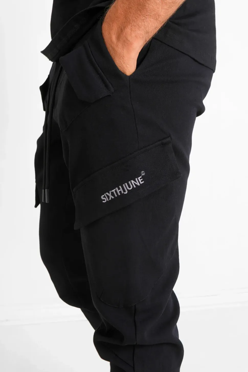 Pantalon Cargo Poches Avant Noir