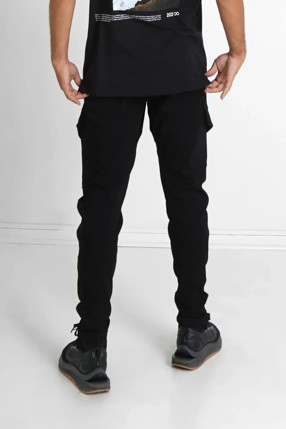 Pantalon Cargo Poches Avant Noir