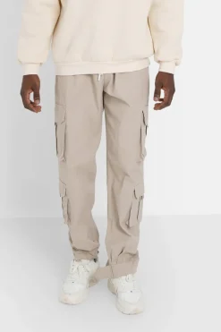 Pantalon Cargo Poches Scratch Beige Clair
