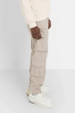 Pantalon Cargo Poches Scratch Beige Clair
