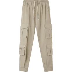 Pantalon Cargo Poches Scratch Beige Clair