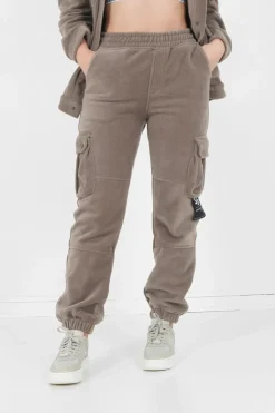Pantalon Cargo Polaire Beige Fonce