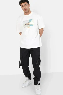 Pantalon Cargo Sangles Noir