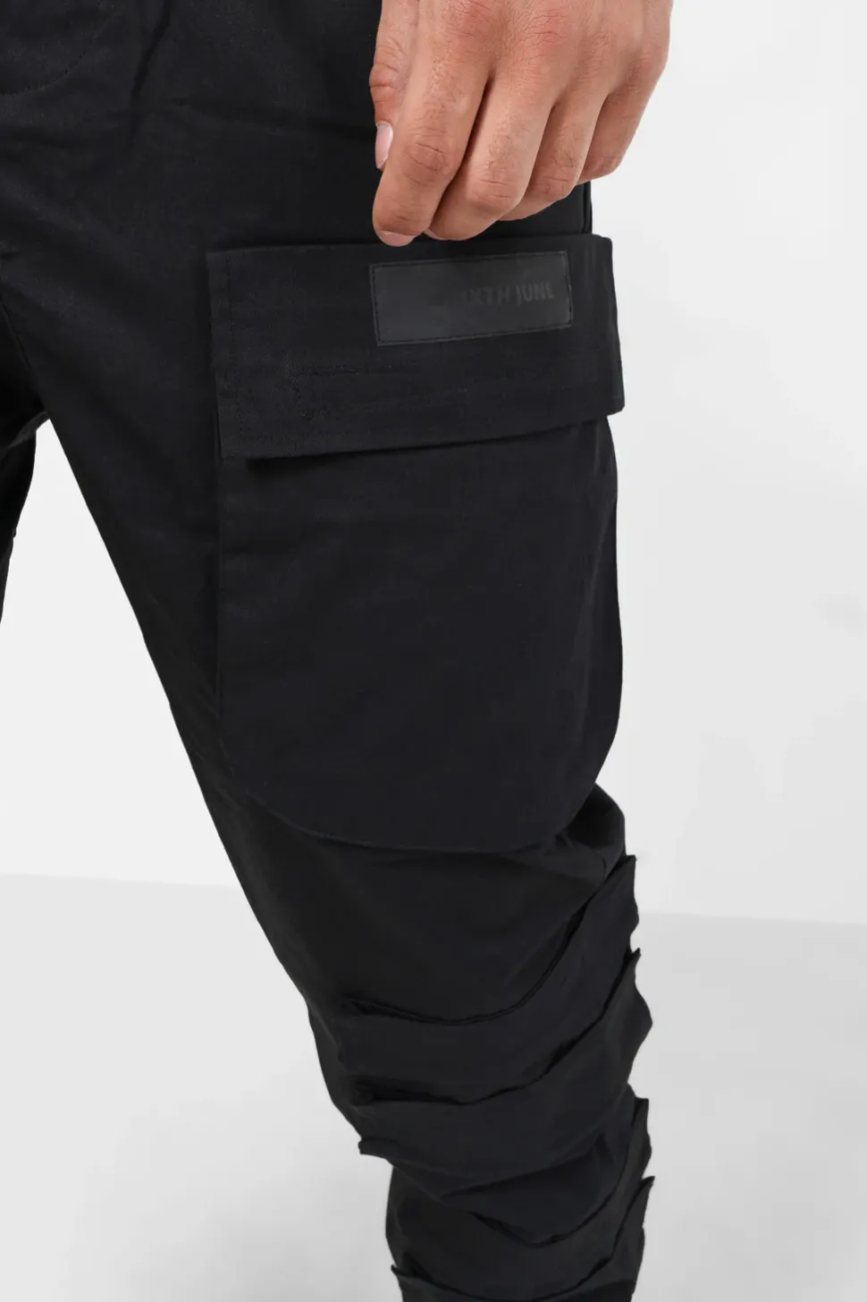 Pantalon Cargo Tactique Large Noir