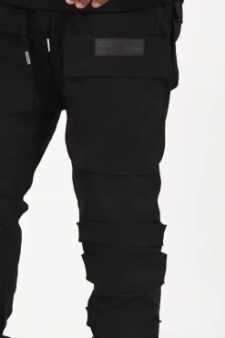 Pantalon Cargo Tactique Large Noir
