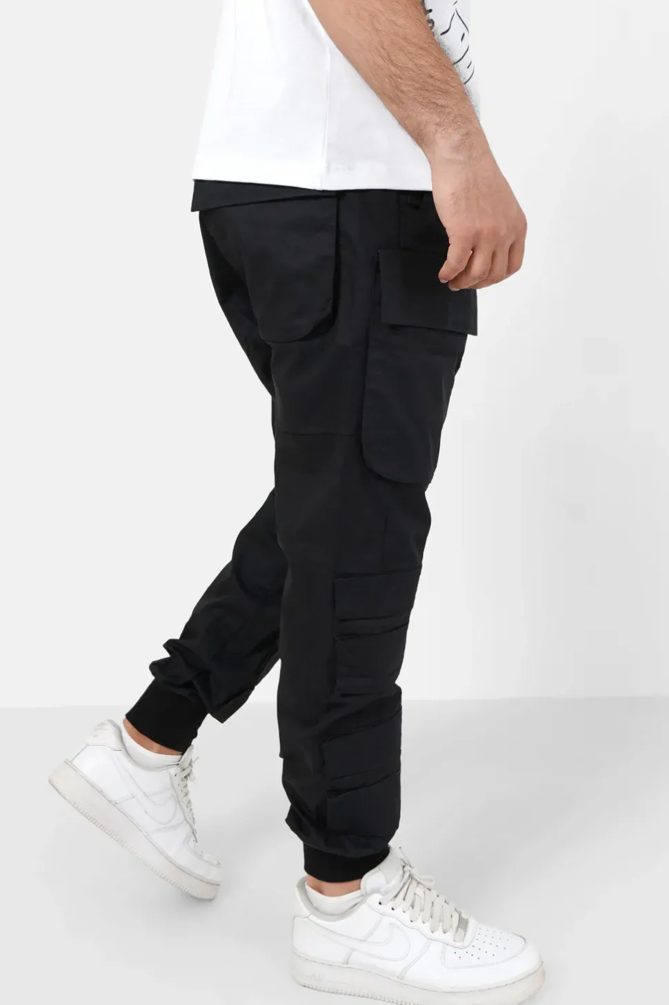 Pantalon Cargo Tactique Large Noir