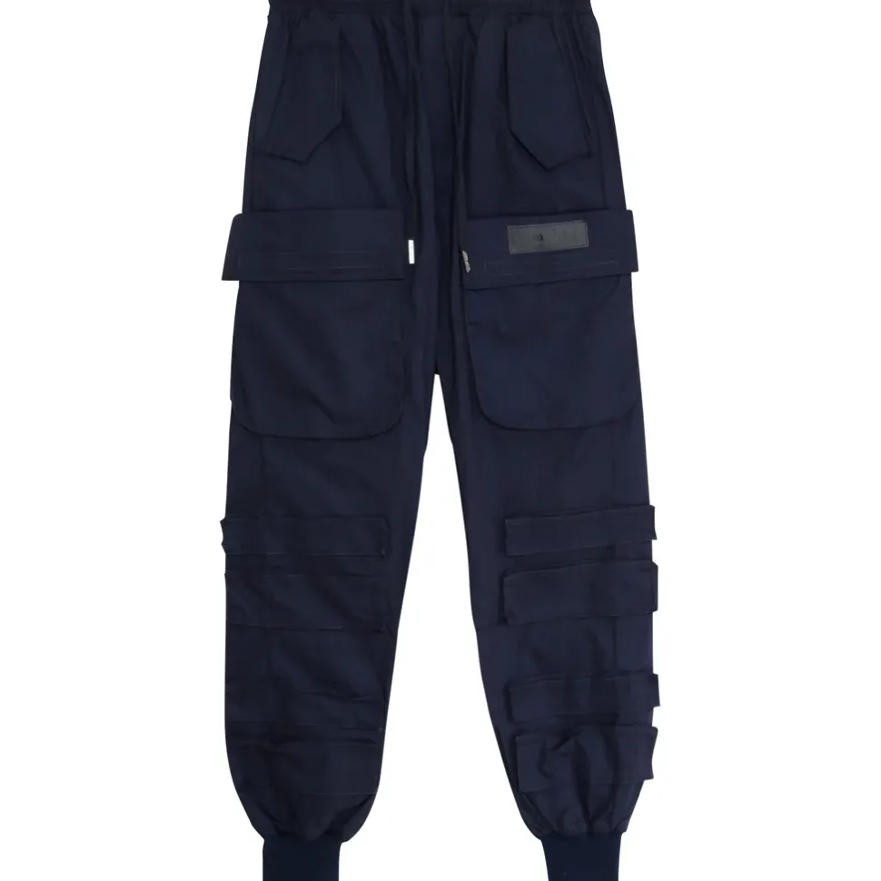 Pantalon Cargo Tactique Large Bleu Fonce