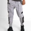 Pantalon Cargo Tricolore Gris