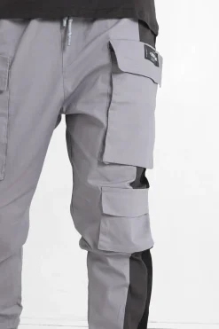 Pantalon Cargo Tricolore Gris