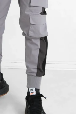 Pantalon Cargo Tricolore Gris