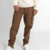 Pantalon Cargo Zip Marron Fonce
