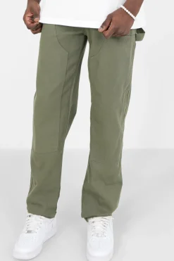 Pantalon Carpenter Poches Vert Kaki