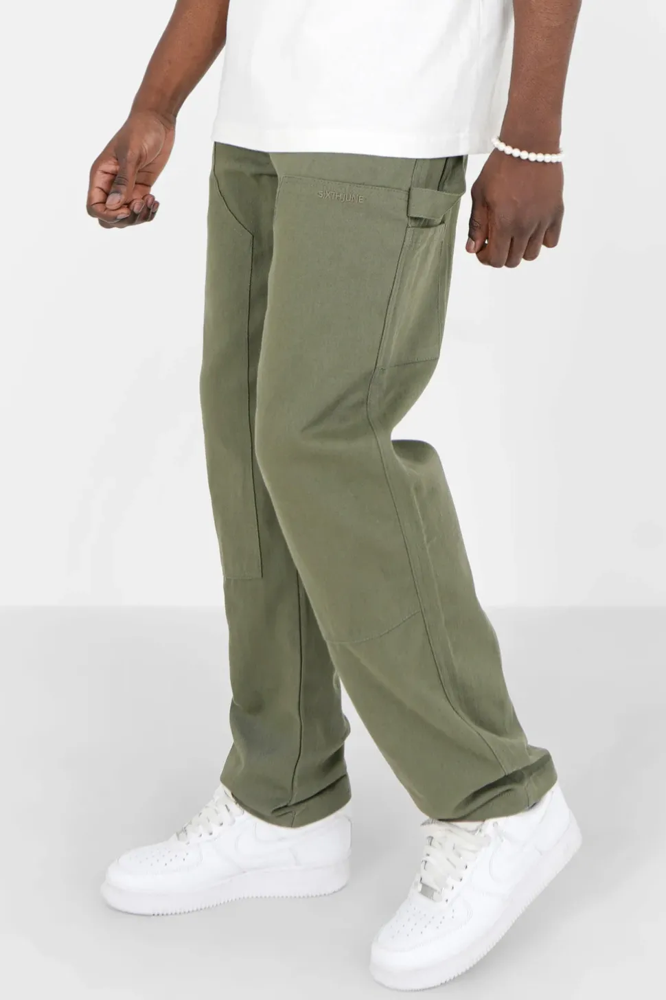 Pantalon Carpenter Poches Vert Kaki