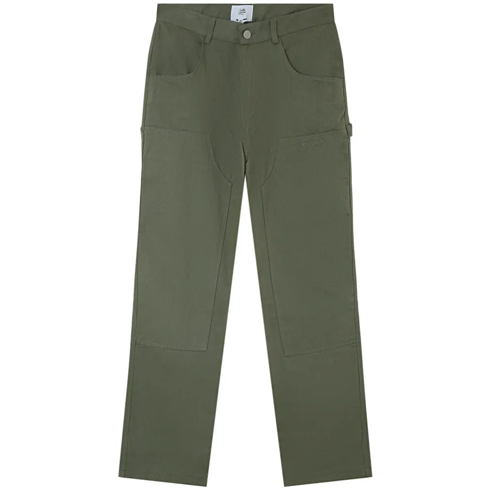 Pantalon Carpenter Poches Vert Kaki