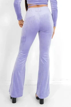 Pantalon Cordons Velours Cotele Violet
