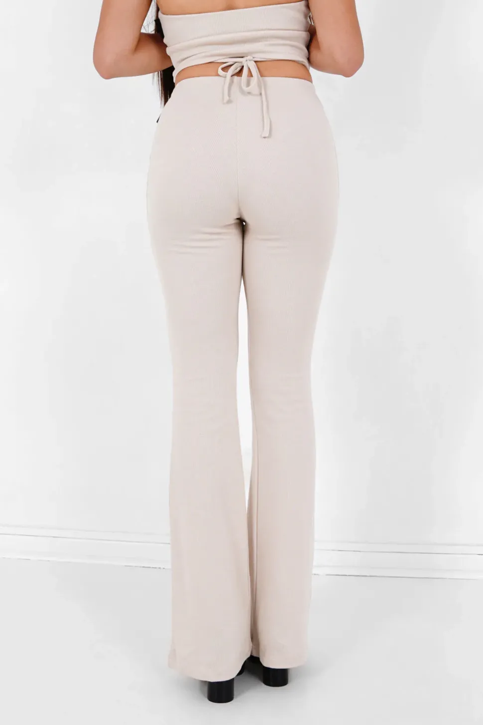 Pantalon Cotele Cordons Beige