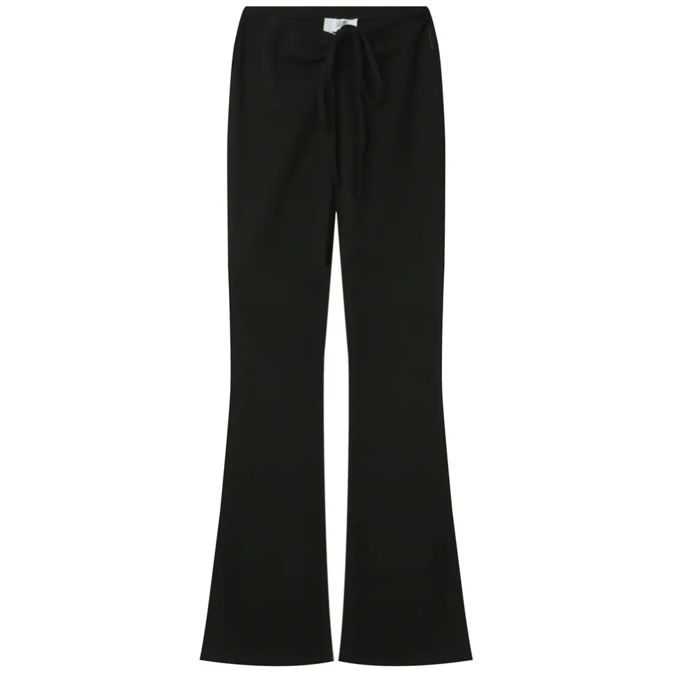 Pantalon Cotele Cordons Noir