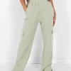 Pantalon Droit Gaufre Vert Clair