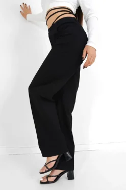 Pantalon Droit Serge Cordons Noir